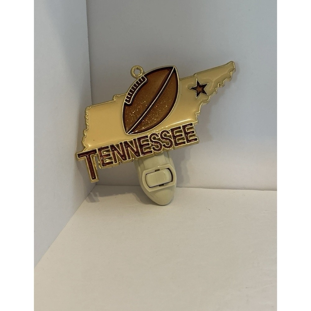 Vintage Tennessee Volunteers Night Light Glass Working Condition Football